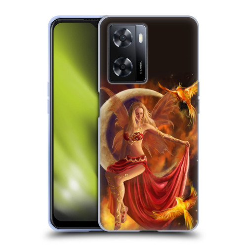 Nene Thomas Crescents Fire Fairy On Moon Phoenix Soft Gel Case for OPPO A57s