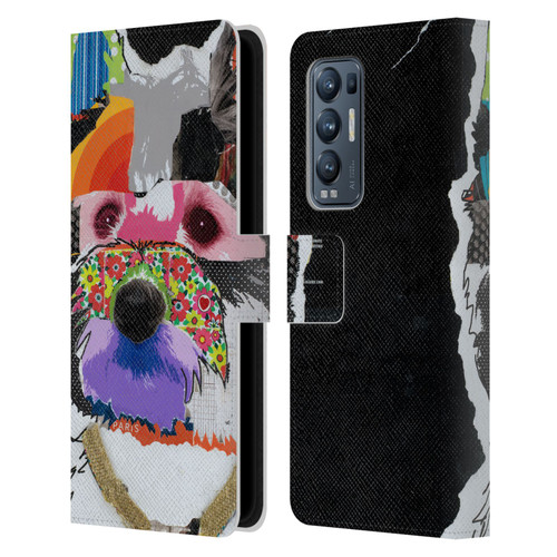 Michel Keck Dogs Westie Leather Book Wallet Case Cover For OPPO Find X3 Neo / Reno5 Pro+ 5G
