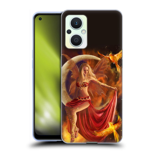 Nene Thomas Crescents Fire Fairy On Moon Phoenix Soft Gel Case for OPPO Reno8 Lite