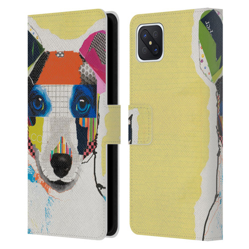 Michel Keck Dogs Whippet Leather Book Wallet Case Cover For OPPO Reno4 Z 5G