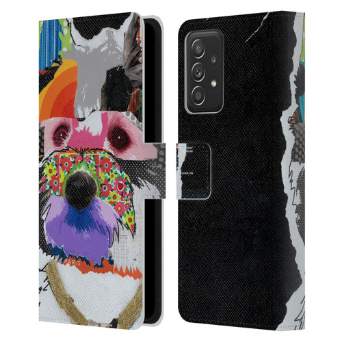 Michel Keck Dogs Westie Leather Book Wallet Case Cover For Samsung Galaxy A53 5G (2022)