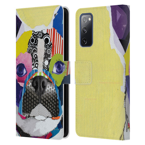 Michel Keck Dogs Boston Terrier Leather Book Wallet Case Cover For Samsung Galaxy S20 FE / 5G