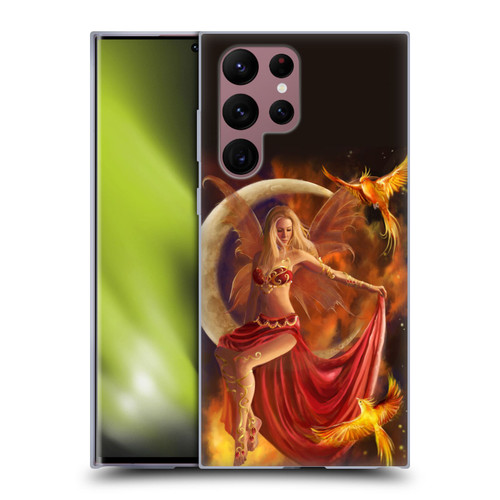 Nene Thomas Crescents Fire Fairy On Moon Phoenix Soft Gel Case for Samsung Galaxy S22 Ultra 5G