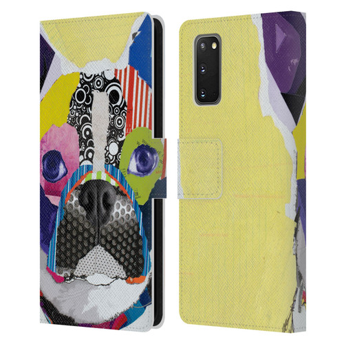 Michel Keck Dogs Boston Terrier Leather Book Wallet Case Cover For Samsung Galaxy S20 / S20 5G