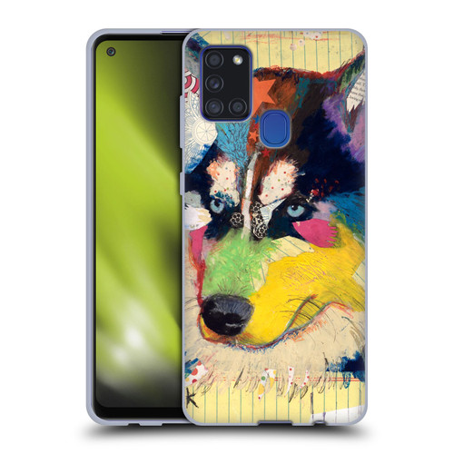 Michel Keck Dogs Husky Soft Gel Case for Samsung Galaxy A21s (2020)