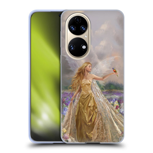 Nene Thomas Deep Forest Gold Angel Fairy With Bird Soft Gel Case for Huawei P50