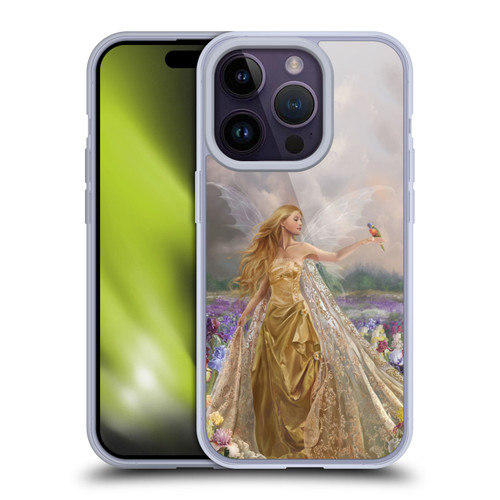Nene Thomas Deep Forest Gold Angel Fairy With Bird Soft Gel Case for Apple iPhone 14 Pro