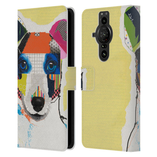 Michel Keck Dogs Whippet Leather Book Wallet Case Cover For Sony Xperia Pro-I