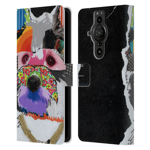 Michel Keck Dogs Westie Leather Book Wallet Case Cover For Sony Xperia Pro-I