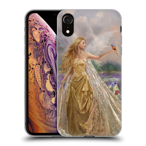 Nene Thomas Deep Forest Gold Angel Fairy With Bird Soft Gel Case for Apple iPhone XR