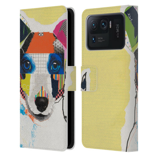 Michel Keck Dogs Whippet Leather Book Wallet Case Cover For Xiaomi Mi 11 Ultra