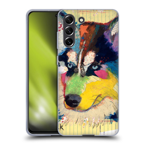 Michel Keck Dogs Husky Soft Gel Case for Samsung Galaxy S21 FE 5G