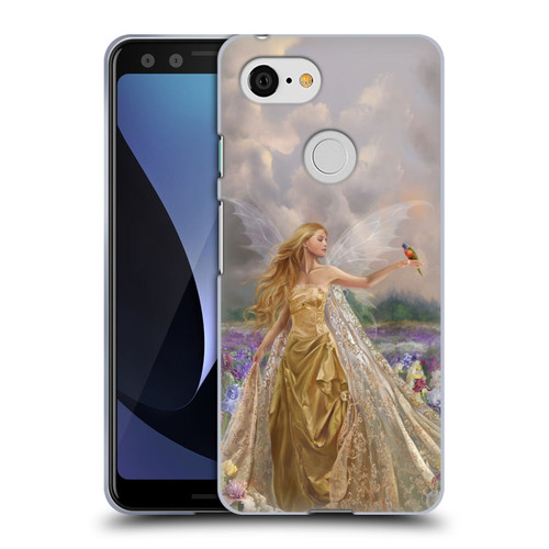Nene Thomas Deep Forest Gold Angel Fairy With Bird Soft Gel Case for Google Pixel 3