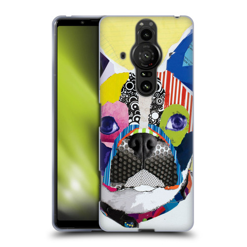 Michel Keck Dogs Boston Terrier Soft Gel Case for Sony Xperia Pro-I