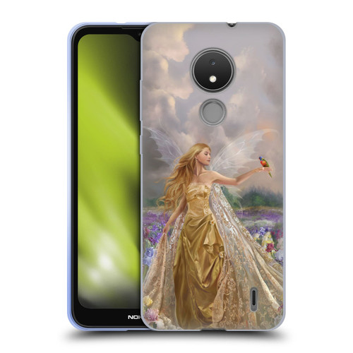 Nene Thomas Deep Forest Gold Angel Fairy With Bird Soft Gel Case for Nokia C21