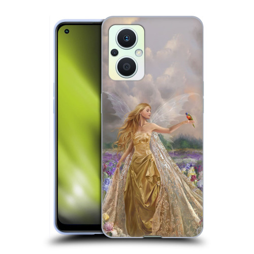 Nene Thomas Deep Forest Gold Angel Fairy With Bird Soft Gel Case for OPPO Reno8 Lite