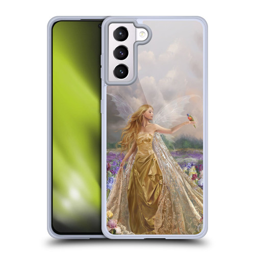 Nene Thomas Deep Forest Gold Angel Fairy With Bird Soft Gel Case for Samsung Galaxy S21+ 5G