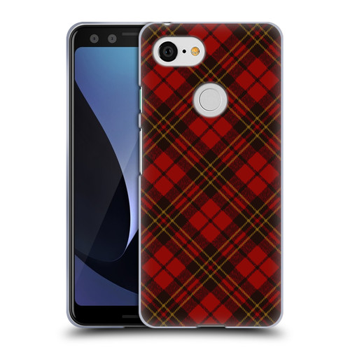 PLdesign Christmas Red Tartan Soft Gel Case for Google Pixel 3