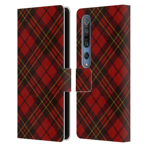 PLdesign Christmas Red Tartan Leather Book Wallet Case Cover For Xiaomi Mi 10 5G / Mi 10 Pro 5G