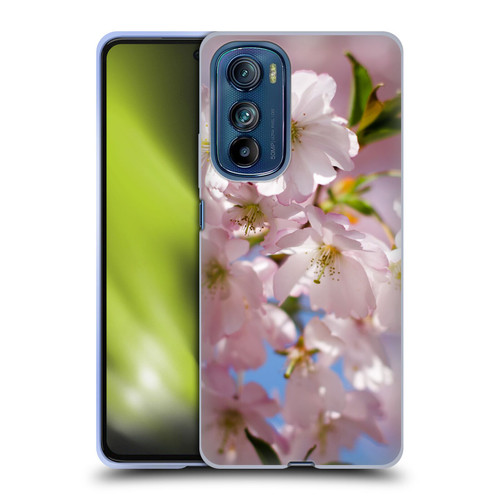 PLdesign Flowers And Leaves Spring Blossom Soft Gel Case for Motorola Edge 30