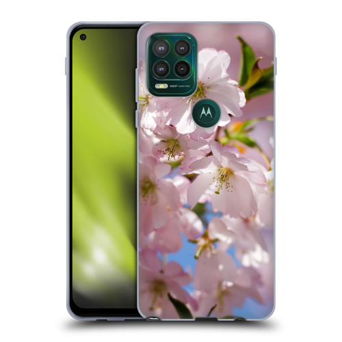 PLdesign Flowers And Leaves Spring Blossom Soft Gel Case for Motorola Moto G Stylus 5G 2021