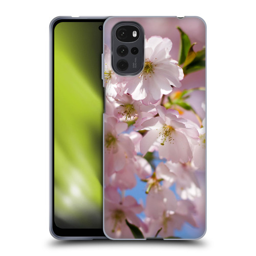 PLdesign Flowers And Leaves Spring Blossom Soft Gel Case for Motorola Moto G22