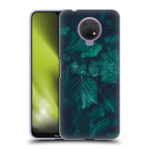 PLdesign Flowers And Leaves Dark Emerald Green Ivy Soft Gel Case for Nokia G10