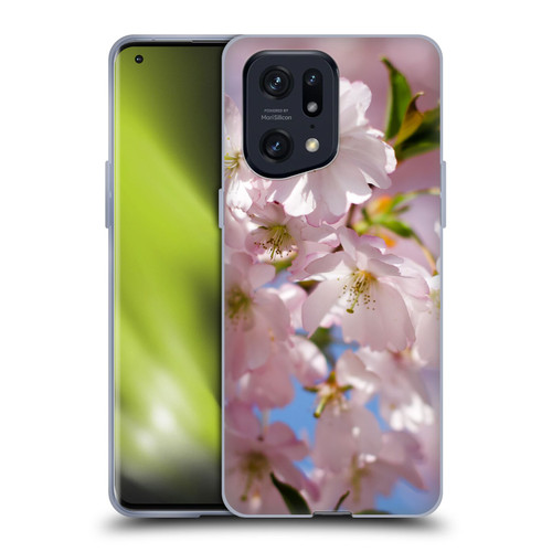 PLdesign Flowers And Leaves Spring Blossom Soft Gel Case for OPPO Find X5 Pro