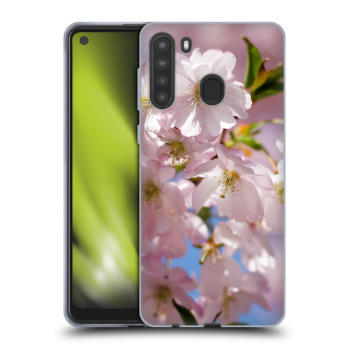 PLdesign Flowers And Leaves Spring Blossom Soft Gel Case for Samsung Galaxy A21 (2020)