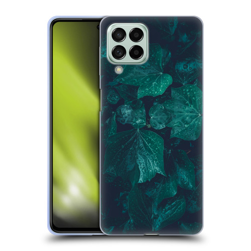 PLdesign Flowers And Leaves Dark Emerald Green Ivy Soft Gel Case for Samsung Galaxy M53 (2022)