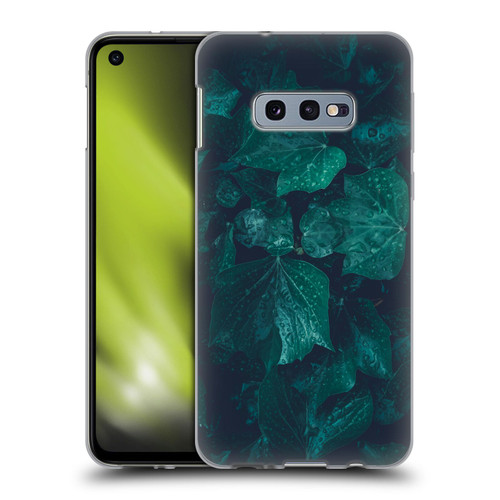PLdesign Flowers And Leaves Dark Emerald Green Ivy Soft Gel Case for Samsung Galaxy S10e