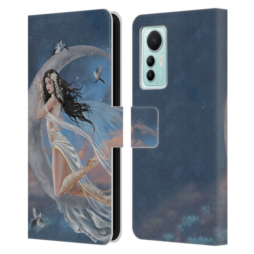 Nene Thomas Art Moon Lullaby Leather Book Wallet Case Cover For Xiaomi 12 Lite