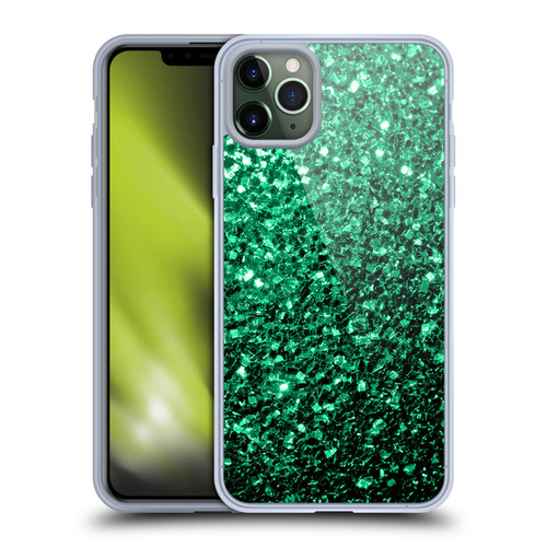 PLdesign Glitter Sparkles Emerald Green Soft Gel Case for Apple iPhone 11 Pro Max