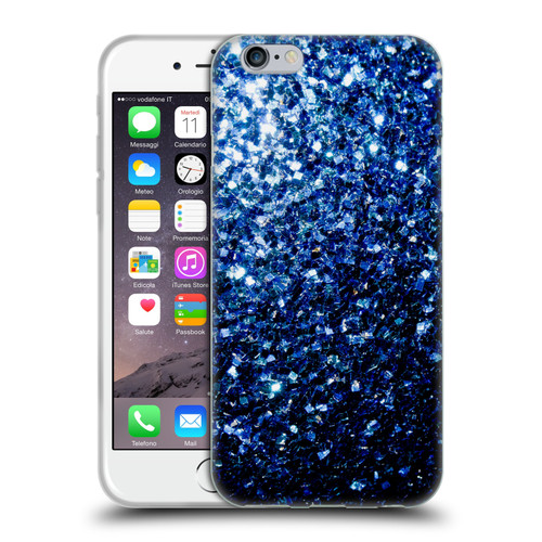 PLdesign Glitter Sparkles Dark Blue Soft Gel Case for Apple iPhone 6 / iPhone 6s