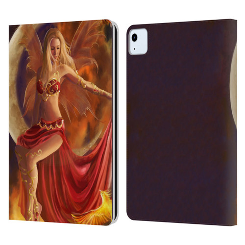 Nene Thomas Crescents Fire Fairy On Moon Phoenix Leather Book Wallet Case Cover For Apple iPad Air 2020 / 2022