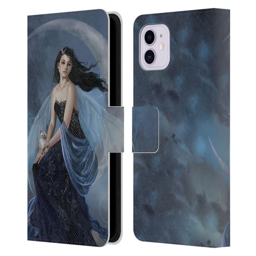 Nene Thomas Crescents Moon Indigo Fairy Leather Book Wallet Case Cover For Apple iPhone 11