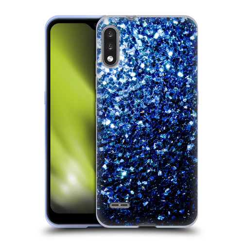 PLdesign Glitter Sparkles Dark Blue Soft Gel Case for LG K22