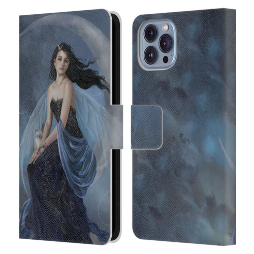Nene Thomas Crescents Moon Indigo Fairy Leather Book Wallet Case Cover For Apple iPhone 14