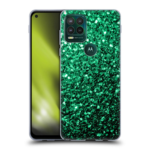 PLdesign Glitter Sparkles Emerald Green Soft Gel Case for Motorola Moto G Stylus 5G 2021