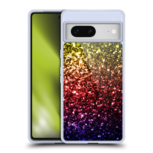 PLdesign Glitter Sparkles Rainbow Soft Gel Case for Google Pixel 7