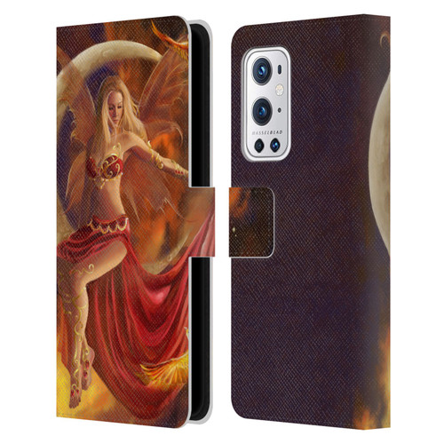 Nene Thomas Crescents Fire Fairy On Moon Phoenix Leather Book Wallet Case Cover For OnePlus 9 Pro
