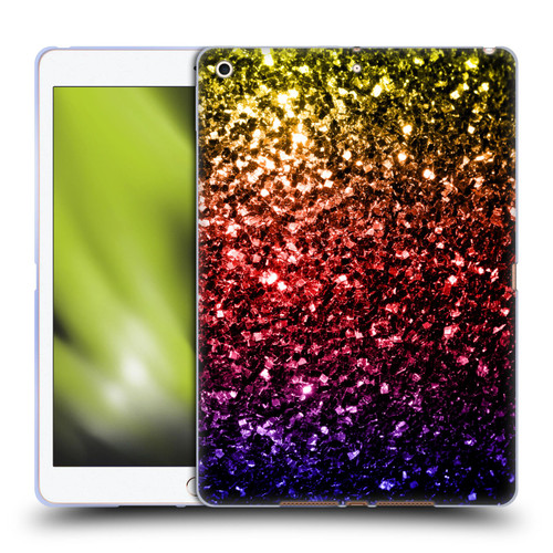 PLdesign Glitter Sparkles Rainbow Soft Gel Case for Apple iPad 10.2 2019/2020/2021