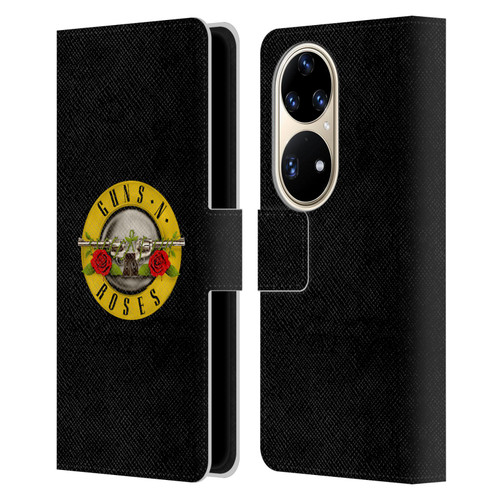 Guns N' Roses Key Art Bullet Logo Leather Book Wallet Case Cover For Huawei P50 Pro