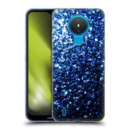 PLdesign Glitter Sparkles Dark Blue Soft Gel Case for Nokia 1.4
