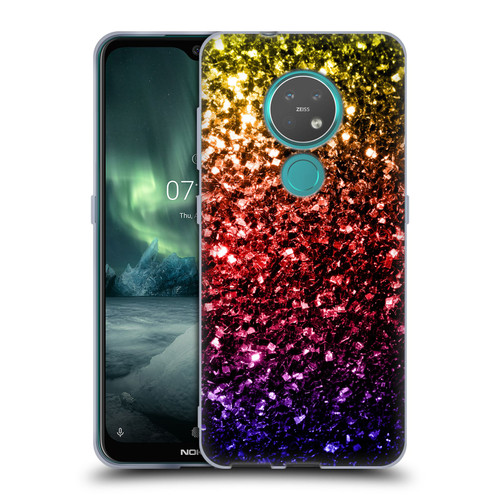 PLdesign Glitter Sparkles Rainbow Soft Gel Case for Nokia 6.2 / 7.2