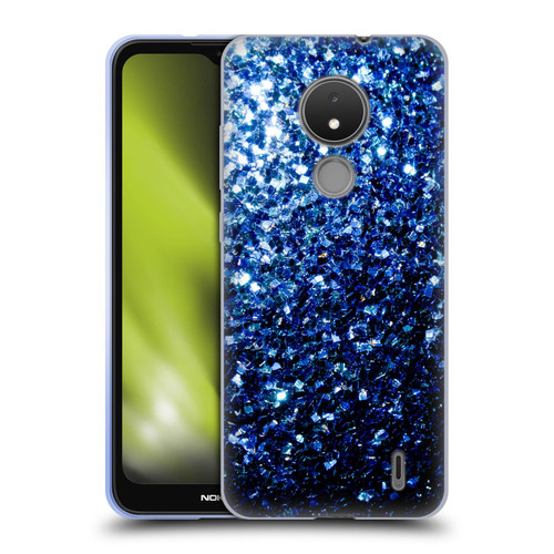 PLdesign Glitter Sparkles Dark Blue Soft Gel Case for Nokia C21