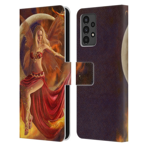 Nene Thomas Crescents Fire Fairy On Moon Phoenix Leather Book Wallet Case Cover For Samsung Galaxy A13 (2022)