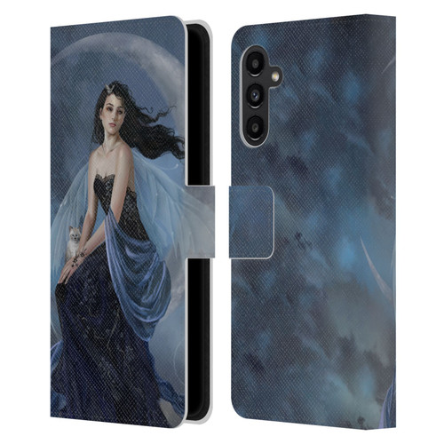 Nene Thomas Crescents Moon Indigo Fairy Leather Book Wallet Case Cover For Samsung Galaxy A13 5G (2021)