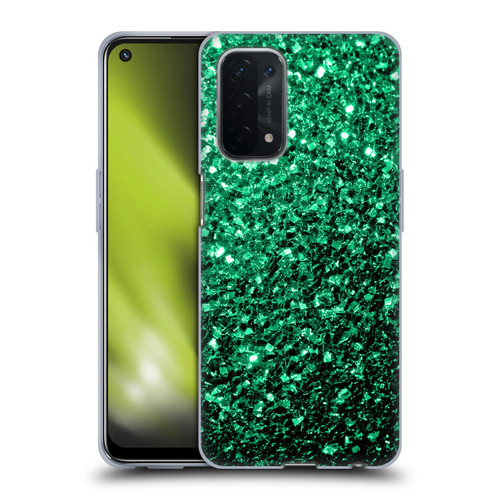 PLdesign Glitter Sparkles Emerald Green Soft Gel Case for OPPO A54 5G
