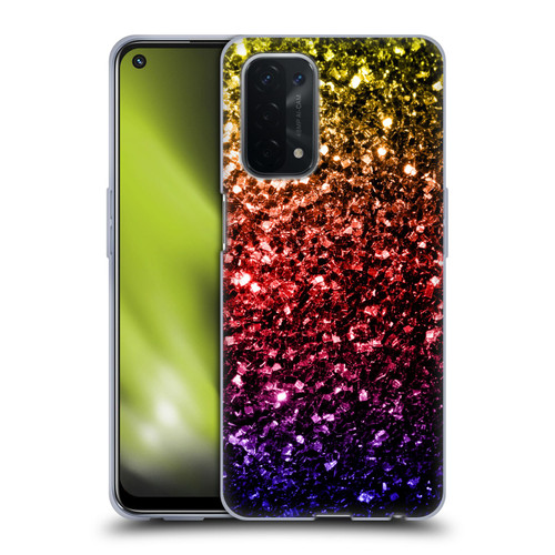 PLdesign Glitter Sparkles Rainbow Soft Gel Case for OPPO A54 5G